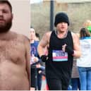 Jordan Madison has shed eight stones and completed a marathon in just over four hours.