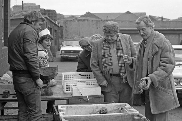 Nicholas Parsons and Geoffrey Hughes were pictured at the Fish Quay in this 1983 photo. Did you see them in panto?