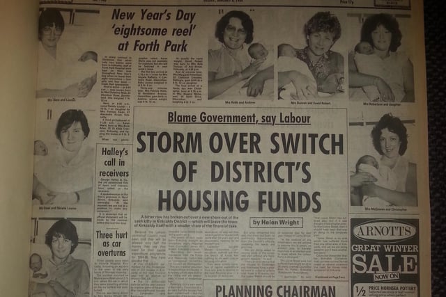 A typical front page from the broadsheet newspaper of the 1980s