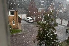 Fiona Parry witnessed thunder, lightning, rain and hail from her home. (Photo: Fiona Parry).