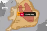 The Met Office has issued an amber weather warning for Doncaster and much of the country ahead of temperatures of up to 36C on Monday, July 17. Image by OpenStreetMap, OpenMapTiles and The Met Office,