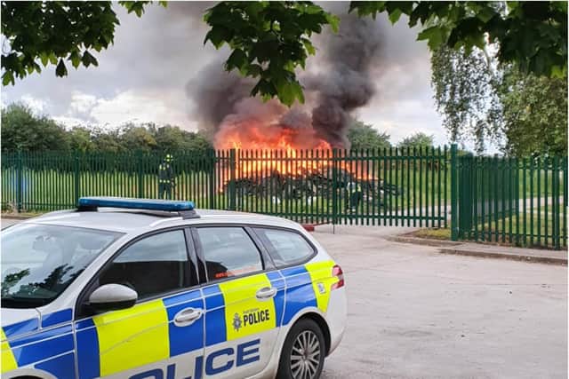 The playground at Stainforth was damaged in an arson attack. (Photo: Gary Stapleton).