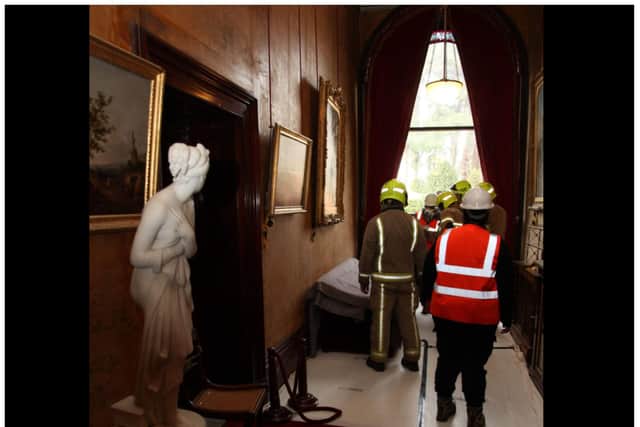 Crews took part in a huge training exercise at Brodsworth Hall