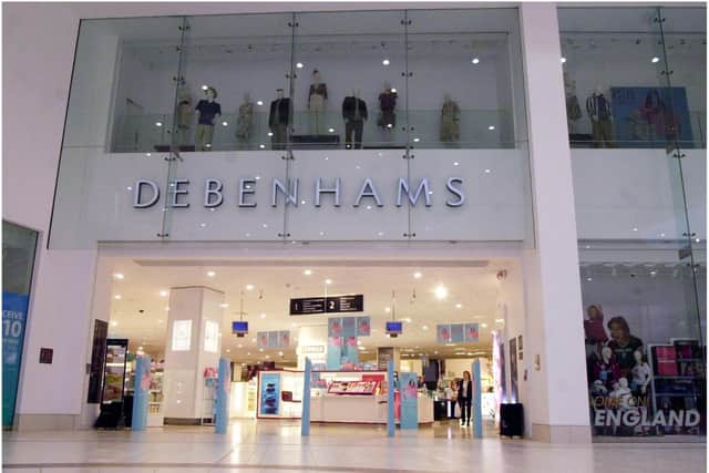 The Debenhams store in Donaster's Frenchgate Centre which will reopen on Monday