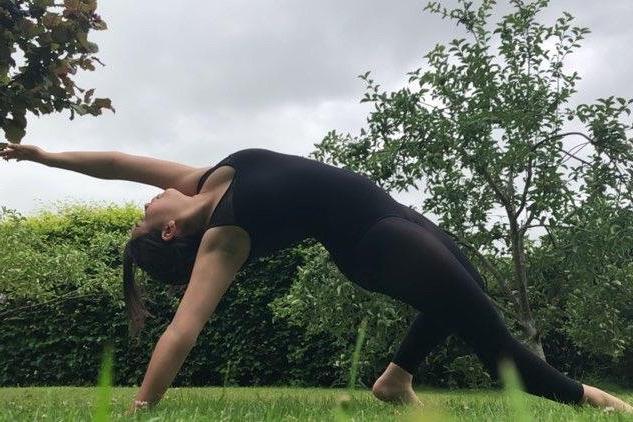 Students from Roynon Performing Arts in Swanmore have been working hard from home during lockdown. Pictured: Lauren Pogson stretching out