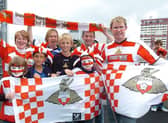 Doncaster Rovers fans gather at Wembley.