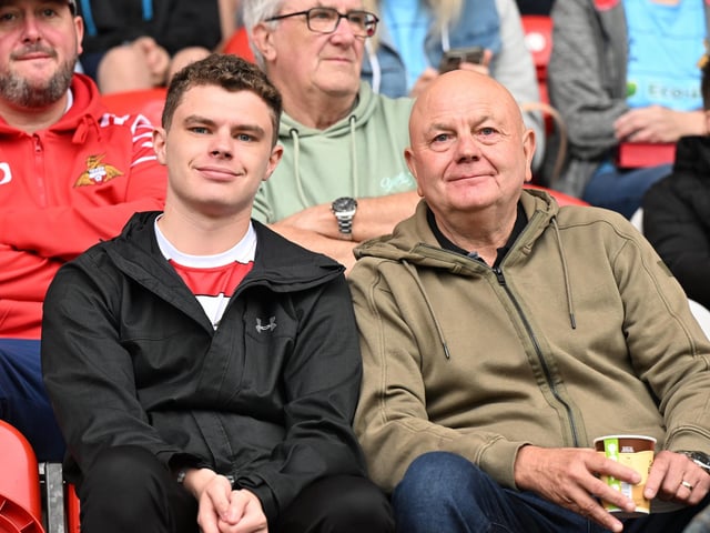 Doncaster Rovers fans watch the win over Gillingham.