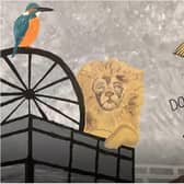 The mural captures aspects of Doncaster's history.