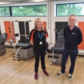(from L to R) DCLT fitness instructor, Debra Brown, and duty manager Brian Green in the wellbeing su
