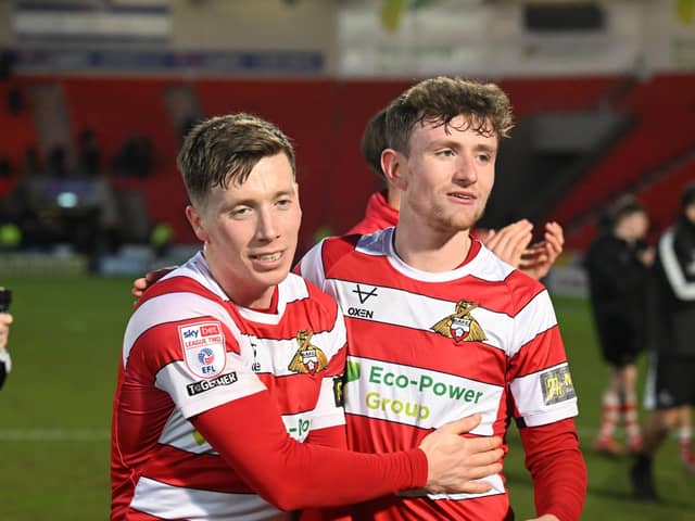 Rovers' Harry Clifton and James Maxwell.