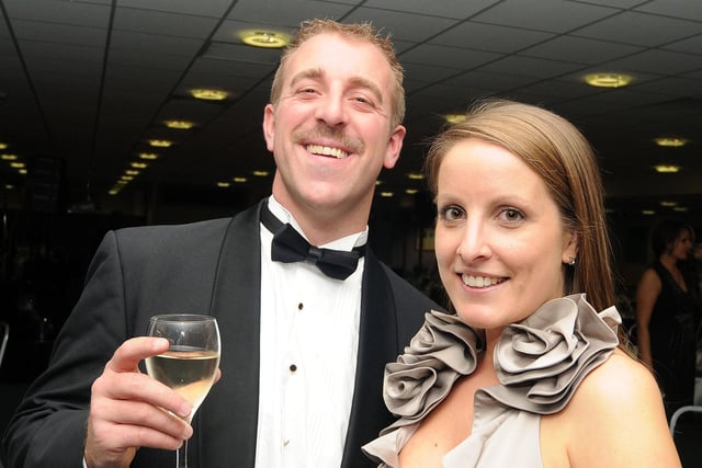 James and Lucy Ross, both of Sheffield at the Doncaster Knights Movember Ball in 2011