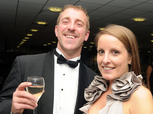 James and Lucy Ross, both of Sheffield at the Doncaster Knights Movember Ball in 2011