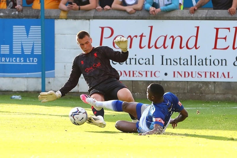 Match action from Matlock Town's 1-0 win over Mansfield Town.