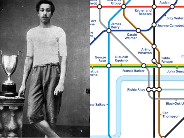 Arthur Wharton has been honoured on a special London tube map commemorating influential black people.