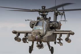 The Apache helicopter was spotted flying over Doncaster. Photo: Nicky Boogaard