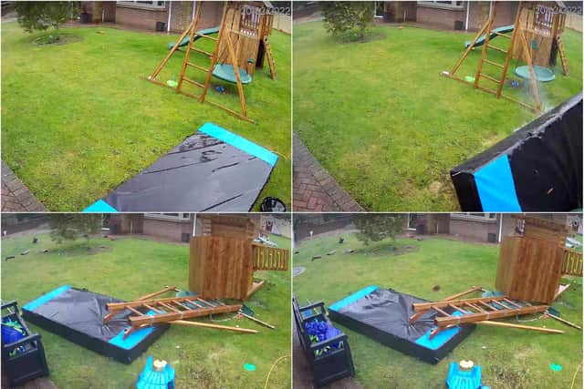Reece Stewart's garden was destroyed in seconds. (Photo/Video: Reece Stewart)