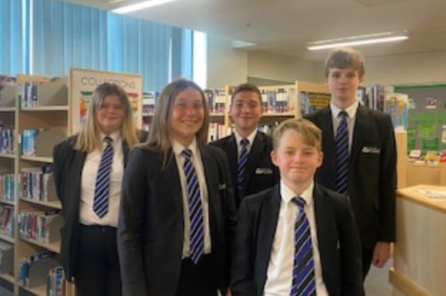 Pupils pictured met with the IQM assessor at de Warenne Academy – Rosie, Megan, Sam, Tristan, Connor