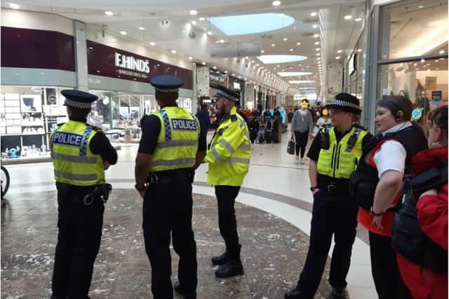 Police launched a two day blitz on anti-social behaviour in the Frenchgate Centre.