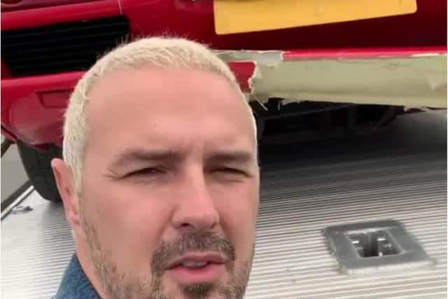 Paddy McGuinness crashed the Lamborghini in June. (Photo: Instagram).