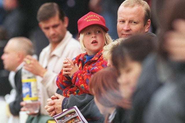 This youngster enjoyed the racing at Owlerton Stadium in 1999