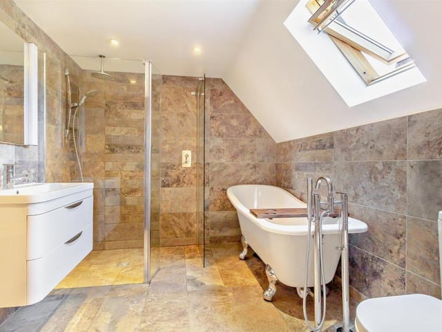 Part of an en suite bathroom in the property.