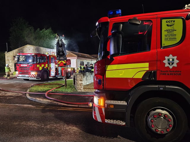 Fire crews spent most of the night at the scene in Marr.