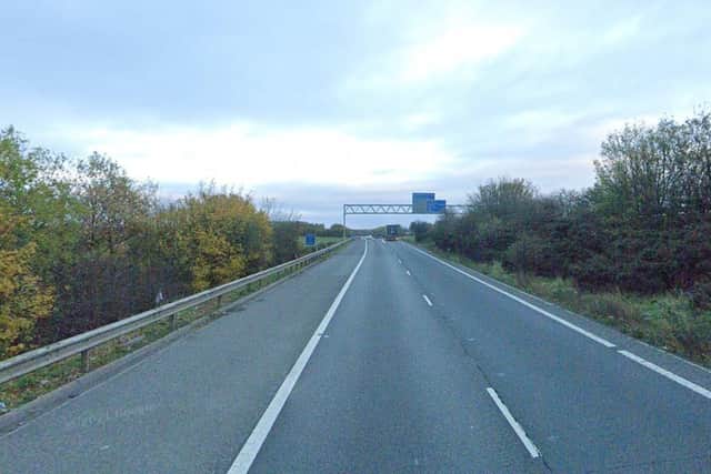 A spokesperson for National Highways said the ‘M18 is closed both ways within J2 near Doncaster due to a serious collision’. Picture: Google