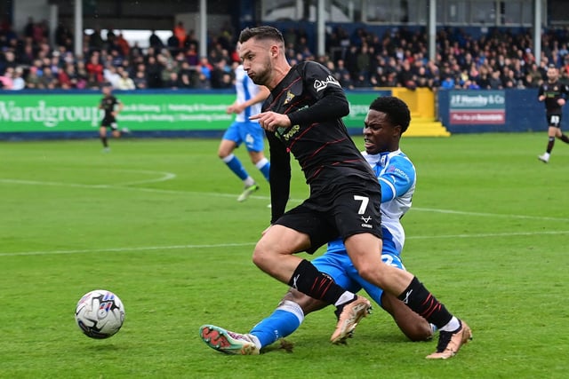 Doncaster Rovers' Luke Molyneux is fouled by Barrow's Tyrell Warren