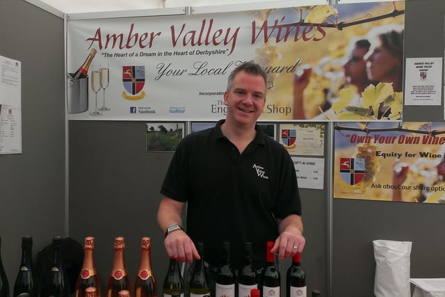 Derbyshire Food and Drink Festival where  Amber Valley Wines, Heage, Duncan Mercer was pictured  in 2013