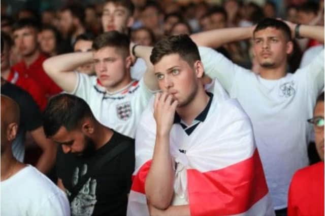 England fans suffered heartbreak once more. (Photo: SWNS).