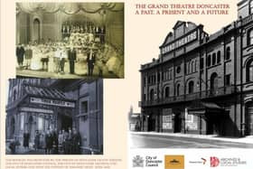 Front and back covers of The Grand Theatre Doncaster, a Past, a Present and a Future.