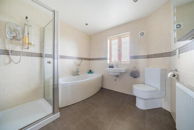 One of the property's modern bathroom suites.