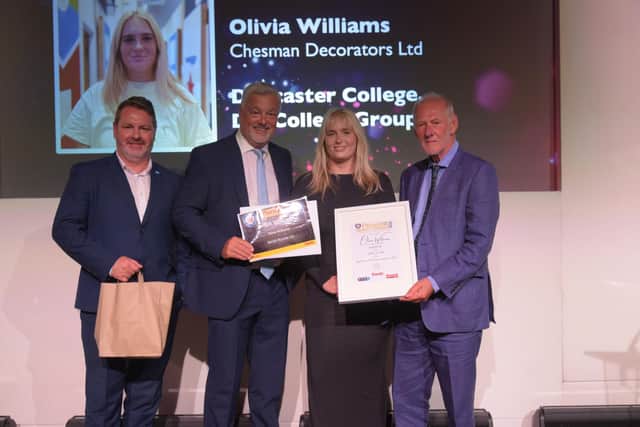 Olivia flies the flag for Doncaster at national awards ceremony.