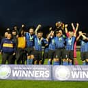 Scawthorpe Athletic celebrate retaining the Sunday Senior Cup.