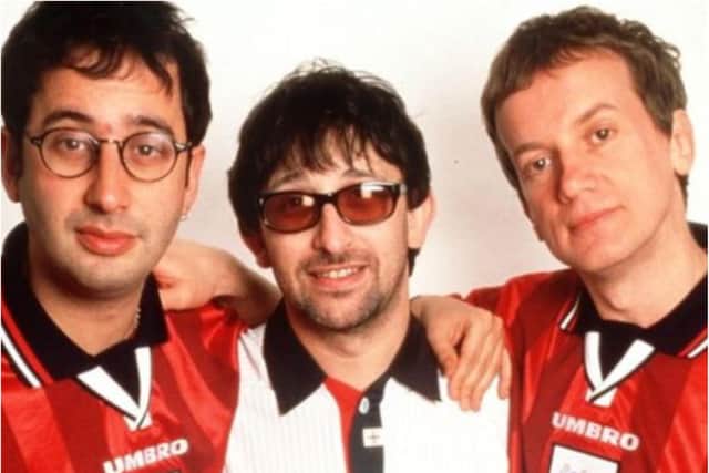 Ian Broudie of the Lightning Seeds, pictured with David Baddiel and Frank Skinner in 1996, is among the performers at Askern Music Festival.