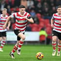 Picture:Andrew Roe/AHPIX LTD, Football, Sky Bet League Two, Doncaster Rovers v Notts County, Eco-Power Stadium, Doncaster, UK, 09/11/2024, K.O 3pmDoncaster Rovers' Patrick Kelly dribbles with the ball