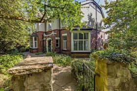 The leafy approach to the family home for sale in Conisbrough.