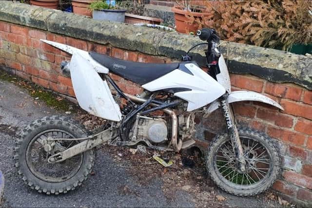 The bike was seized by police