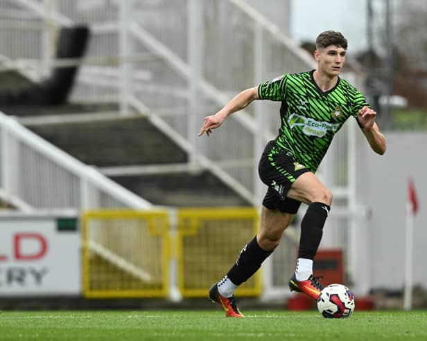 Ben Nelson gets on the ball for Doncaster Rovers.