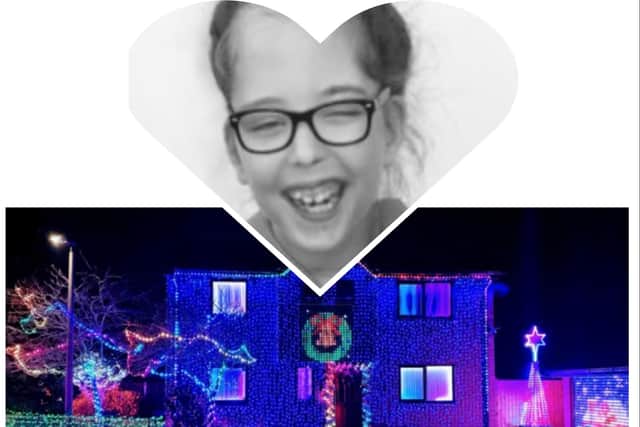 The superb Christmas lights display is to raise funds for disabled Doncaster youngster Pollie Smith.