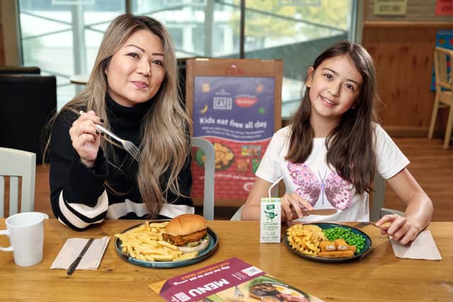Fully fed on half term: Kids eat for free all day every day at Morrisons’ cafes.