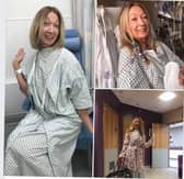Andrea during her cancer treatment