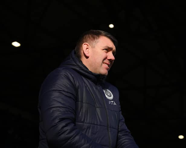 Dave Challinor tried to sign Joseph Olowu in January. (Photo by Ben Roberts Photo/Getty Images)