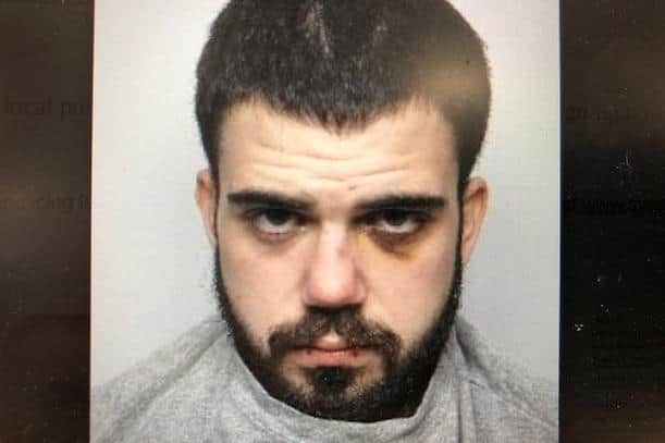Pictured is burglar Christopher Sanderson, 22, of no fixed abode, who has been jailed for two years and three months at Sheffield Crown Court.