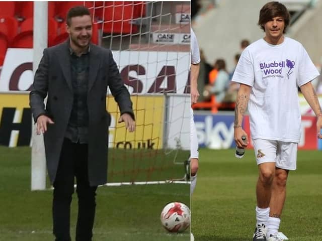 Flashback: The day Liam Payne watched fellow One Direction band member Louis Tomlinson captain the Doncaster Rovers Legends charity match.