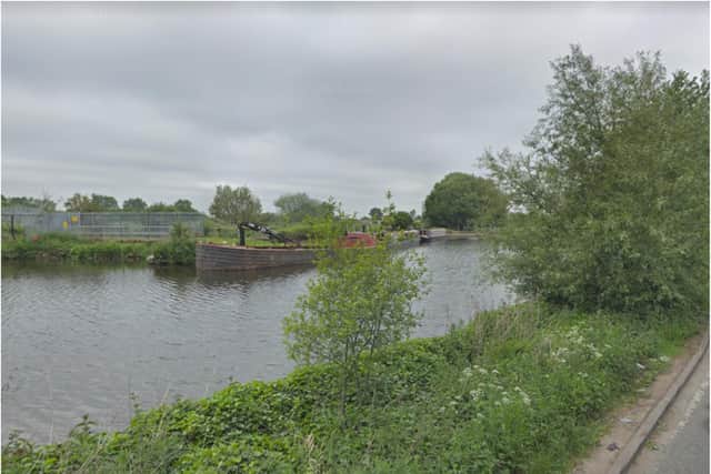 The dead dog was pulled from the canal at Long Sandall.
