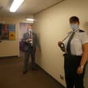 Prison staff try out the new sensors