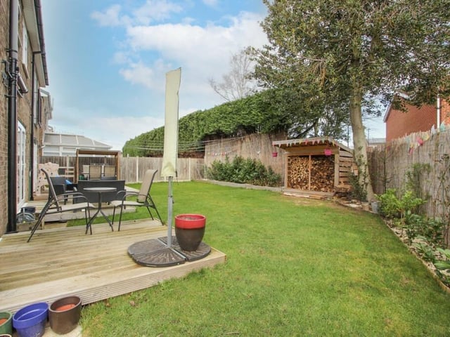 Enclosed garden areas catch the sun and are great for entertaining.