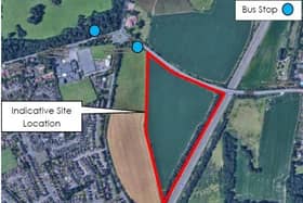 The site of the proposed homes