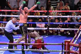 Tyson Fury retained his heavyweight boxing crown with an epic win over Deontay Wilder. (Photo: Getty).